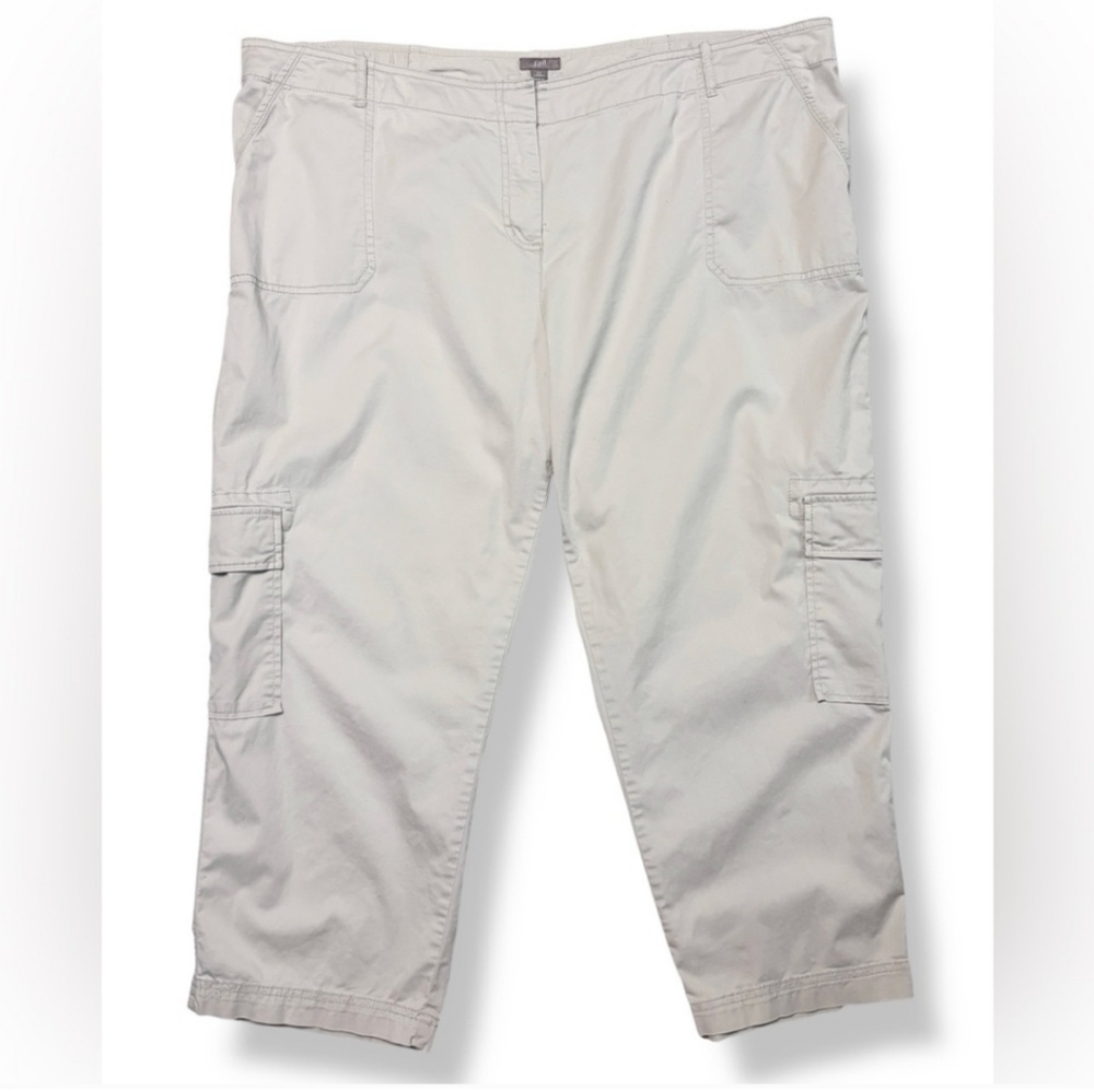 J. JILL Cropped Khaki Cargo Pants